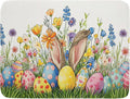 Easter Colorful Bunny Egg Flowers Dish Drying Mat 18 x 24 Inch Absorbent by APORTT