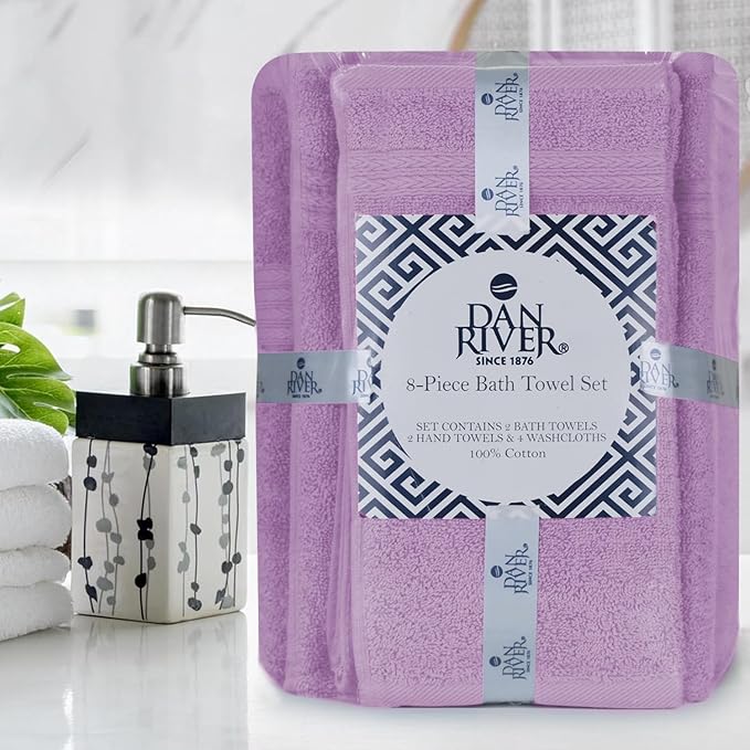 DAN RIVER 8 PC Luxury Bath Towels - Image 8