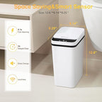 Bathroom Trash Can Automatic Touchless 2.6 Gallon Small Smart Trash Cans - Image 2
