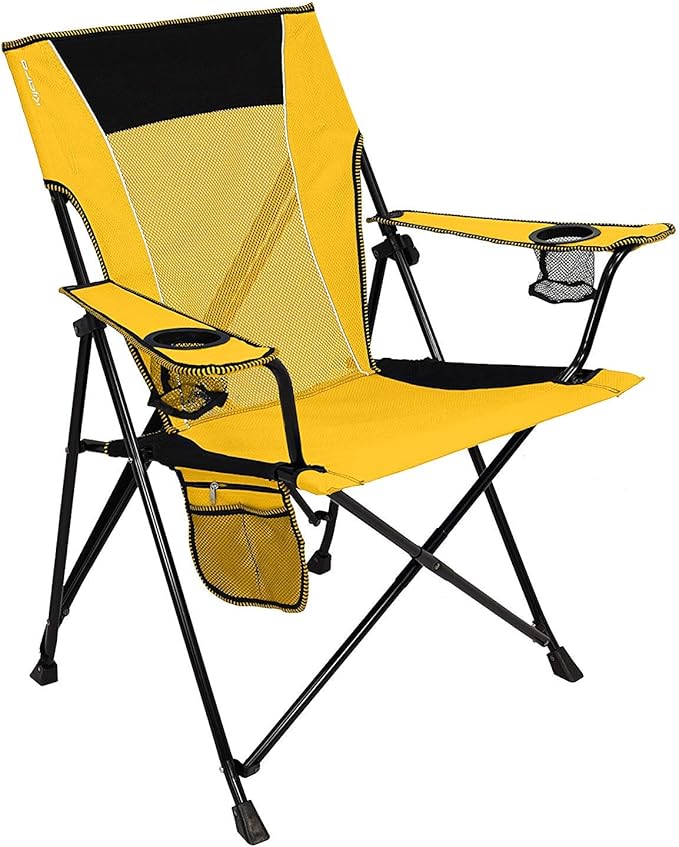 Kijaro Dual Lock Portable Camping Chairs - Versatile Outdoor Folding Sports & Lawn Chair - Locks Position Izamal Yellow - Image 6