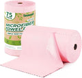 Microfiber Cleaning Cloths Roll, 75 Pack Tear Away Microfiber Towels Roll by SOOWASH