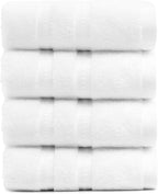 Simple&Opulence 4 Pcs Premium Hand Towels 16"x28", 600 GSM 100% Ring Spun Cotton by SimpleOpulence