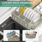 Kitchen Dish Drying Rack – Large Capacity Single Tier Dish Drainer - Image 3