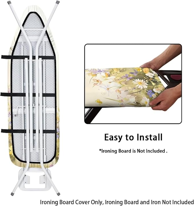 Ironing Board Cover with Elastic Edge Butterfly Standard Size Portable Iron Pad - Image 4
