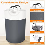 BlissTotes 75L Laundry Basket, Freestanding Laundry Hamper, Collapsible Dirty - Image 3