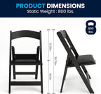 Flash Furniture Hercules Series Folding Chairs for Weddings and Formal Events, Stackable Commercial Event Seats with 1,000-lb. Static Weight Capacity, Set of 4, Black - Image 3