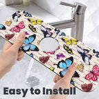 Butterfly Beautiful Vintage Butterflies Kitchen Sink Splash Guard Faucet Mat 1 - Image 6