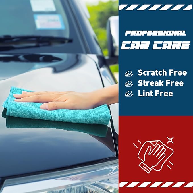 Microfiber Cleaning Cloths-18 Pack, Cleaning Rags, Microfiber Towels - Image 3