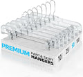 HOUSE DAY 50 Pack 14 inch Clear Plastic Pants Hangers by HOUSEDAY