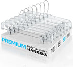 HOUSE DAY 50 Pack 14 inch Clear Plastic Pants Hangers by HOUSEDAY