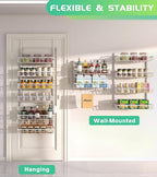 Over The Door Pantry Organizer, Wall Mount Spice Rack, Pantry Hanging Storage - Image 6