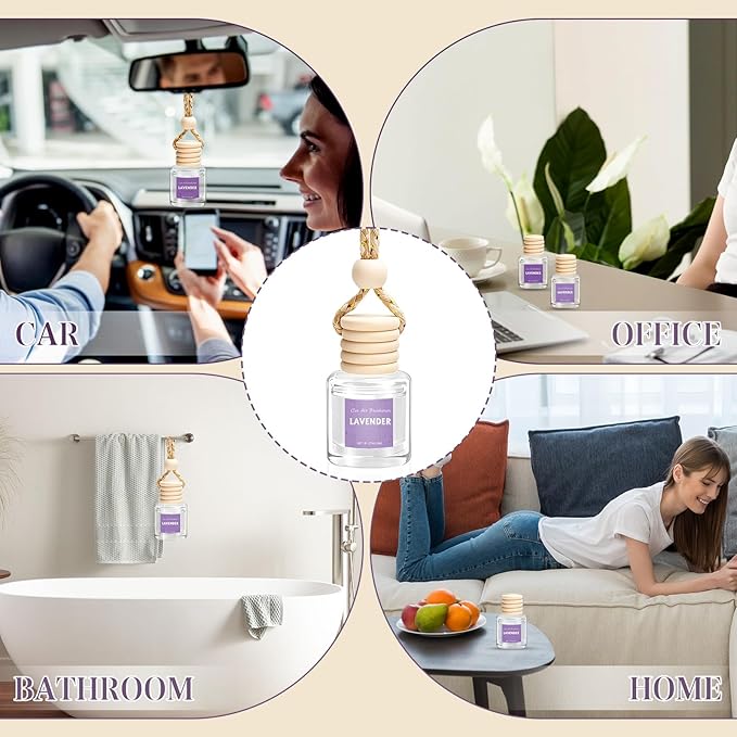 AROIC Car Air Freshener Diffuser Set, 6 Pack Lavender Natural Slow-Release - Image 8