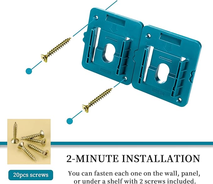 Battery Mount Holder Work for Makita 18V Batteries, Wall Mounts Hanger Fit for - Image 4