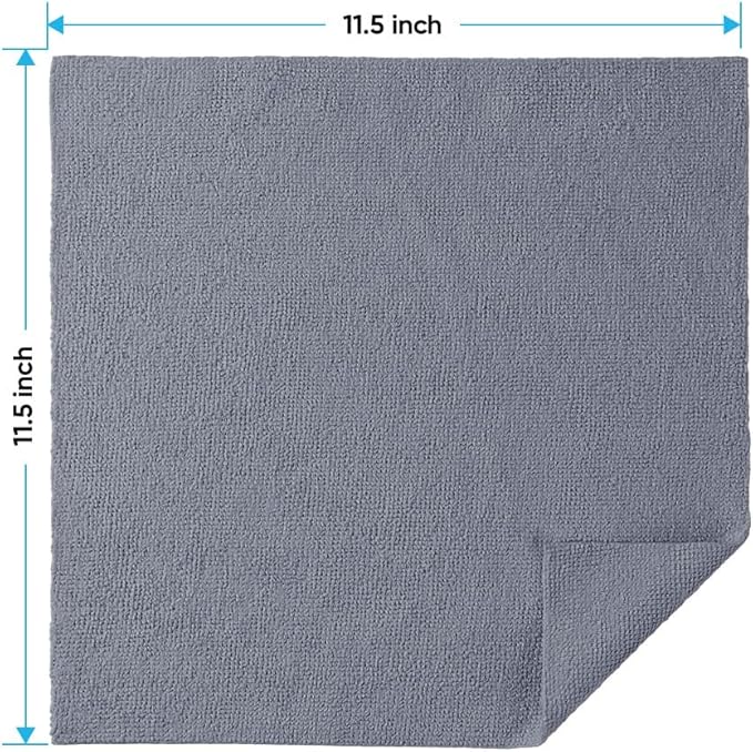 HOMEXCEL Grey Microfiber Cleaning Cloths, 100 Pack Microfiber Towels - Image 2