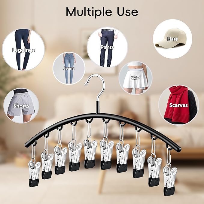 TomCare 4 Pack Space Saving Hangers，2Pack Tank Top Hanger and 2Pack Leggings - Image 4