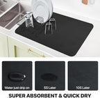 Dish Drying Mat Super Absorbent Dish Drying Mat Coffee Bar Accessories - Image 2