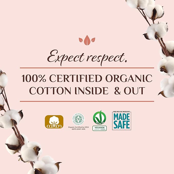 Organyc Hospital Postpartum Pads, 100% Certified Organic Cotton Inside and Out - Image 7