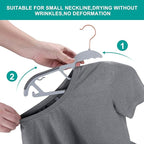 TIMMY Slim Plastic Hangers Non-Slip, 0.2in Ultra Thin Space Saving Closet - Image 4