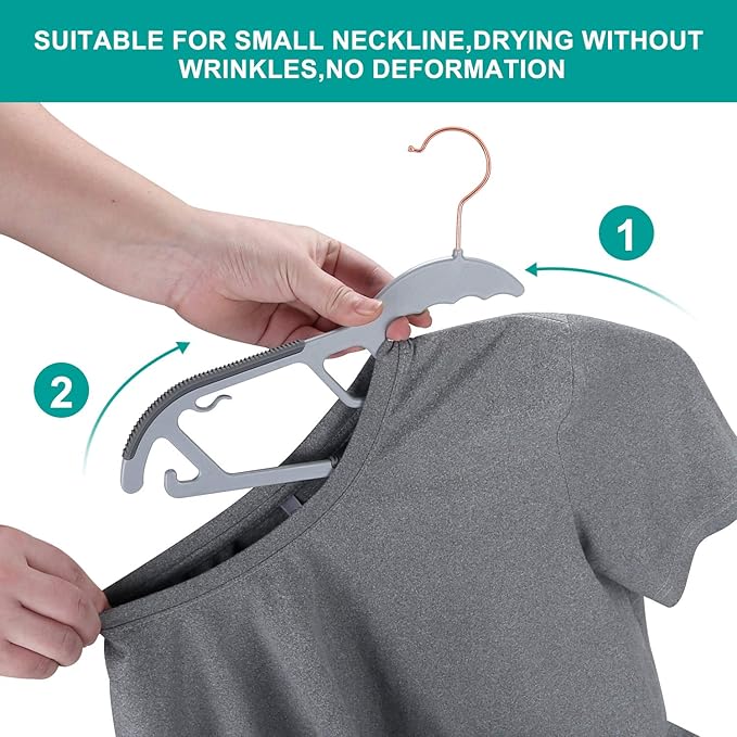 50-Pack Slim S-Shaped Plastic Hangers - Image 5