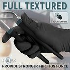 FINITEX - Black Nitrile Disposable Gloves, Powder-free, Medical Exam Latex-Free - Image 4