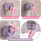 Geelin Dish Glove Clip with Suction Cup Easy Install Removable Purple Pink - Image 3