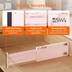 Lifewit 6 Pack Drawer Dividers 4" High 28-43.5cm/11-17" Adjustable Drawer - Image 3