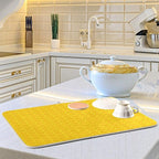 ALAZA Yellow Honeycomb Hexagon Dish Drying Mat - Image 6