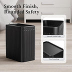 TrashAid Small Bathroom Trash Can, 2.1 Gallon Black Bathroom Garbage Can - Image 3