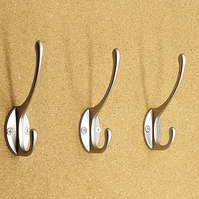 IBosins 10 Pack Dual Coat Hooks Wall Mounted - Image 5