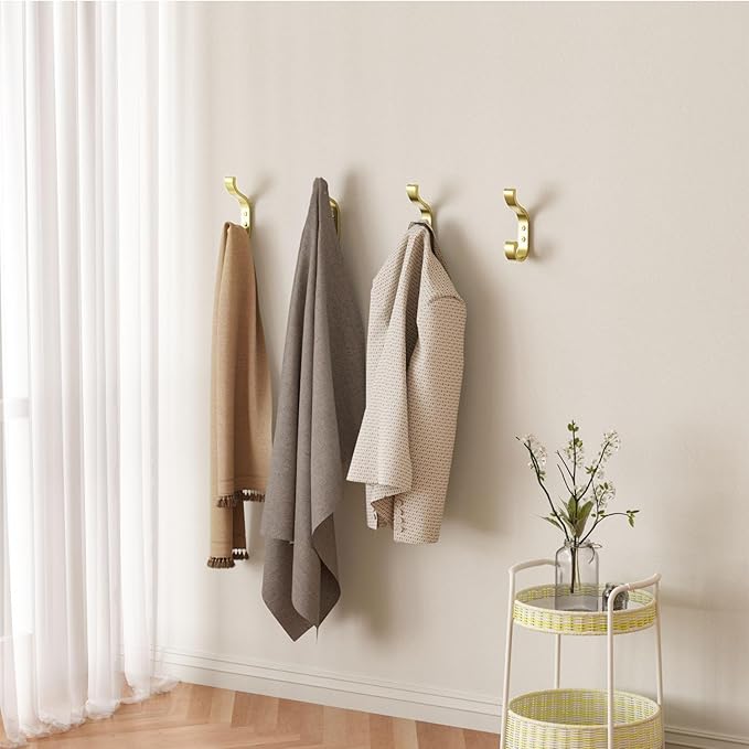 Large Wall Hooks for Hanging Coats: Heavy Duty Wall-Mount Hanger, Mudroom Hooks - Image 3