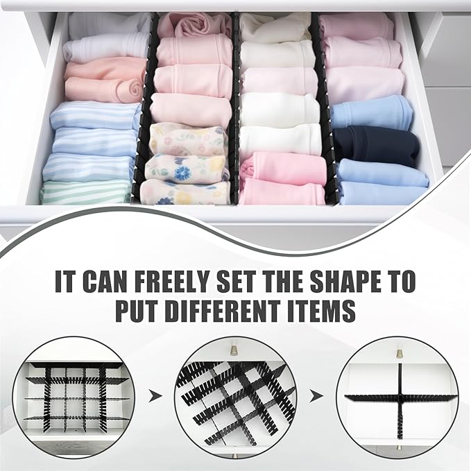 Blosssound 15 Pcs 5.12 Tall Drawer Divider Adjustable Drawer Organizer DIY - Image 3