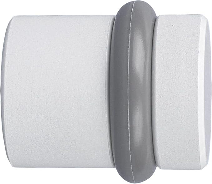 Design House Modern Cylindrical Door Stop – White Floor Rubber Bumper - Image 4
