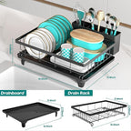MERRYBOX Dish Drying Rack Large Capacity 2 Tier Dish Drying Rack - Image 2