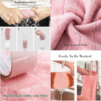 24 Pack Kitchen Cloth, Microfiber Dish Towels Washcloths, Super Absorbent Coral - Image 5