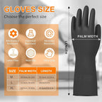 Beieverluck 10 Pairs Chemical Resistant Gloves Large Rubber Cleaning Gloves - Image 2