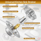 YYKBZ 3 in 1 Kitchen Sink Drain Strainer, Stainless Steel Sink Stopper - Image 2