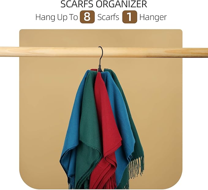 ZEDODIER Belt Hanger, Rotatable Belt Rack Closet Accessories Organizer - Image 6