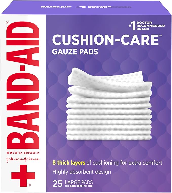 BAND-AID Brand Absorbent Cushion Care Sterile Square Gauze Pads by BAND-AID%C2%AEBrand