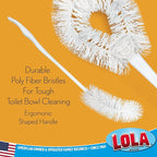 LOLA Toilet Bowl Brush w/Curved Head, 36 Pack, Coated Wire, Durable Poly - Image 4