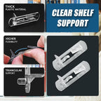 Biaungdo 12 Pcs Plastic Locking Shelf Support Pegs, 5mm Clear Cabinet Shelf - Image 4