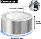 2" x 66 Ft Aluminum Foil Tape, 5.91 mil - Image 2
