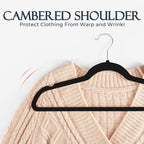 HOUSE DAY Black Velvet Hangers 40 Pack, Non Slip Clothes Felt Hanger Heavy Duty - Image 5