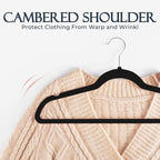 HOUSE DAY Black Velvet Hangers 40 Pack, Non Slip Clothes Felt Hanger Heavy Duty - Image 7