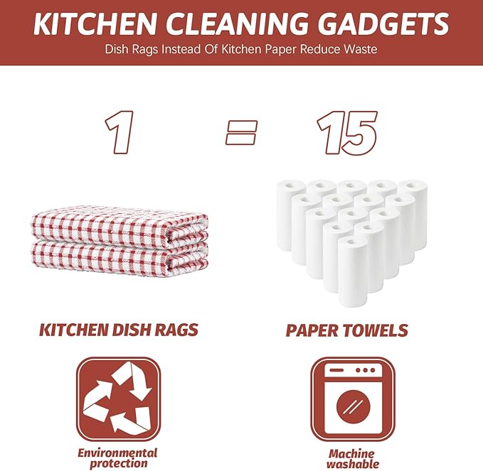 Nialnant 8 Pack Kitchen Towels, Dish Towels - Image 6
