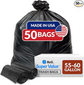 Reli. 55-60 Gallon Trash Bags Heavy Duty | 50 Bags | 50-60 Gallon | Large Black by Reli