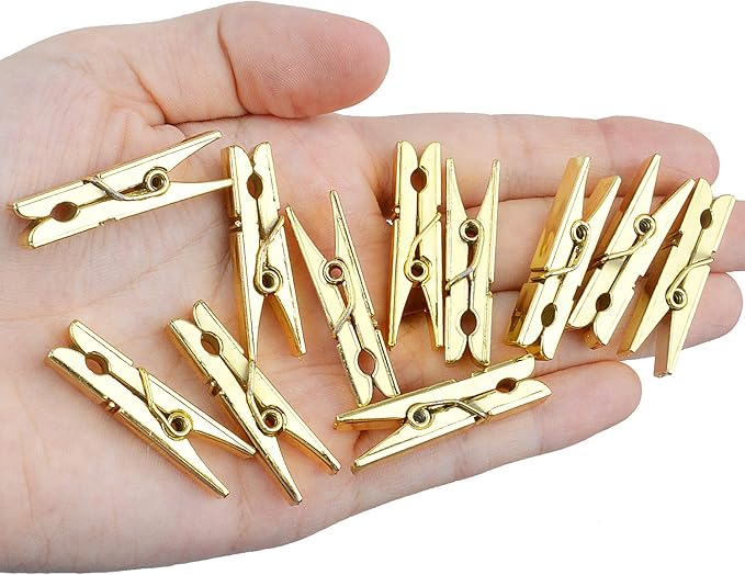 Jdesun 50 Pieces Photo Clips, Mini Plastic Picture Paper Clip Clothespins Peg - Image 5