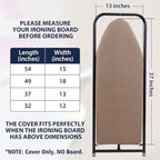 Seiritex Small Ironing Board Cover 13 x 37 inch, Fits Over The Door Ironing - Image 6