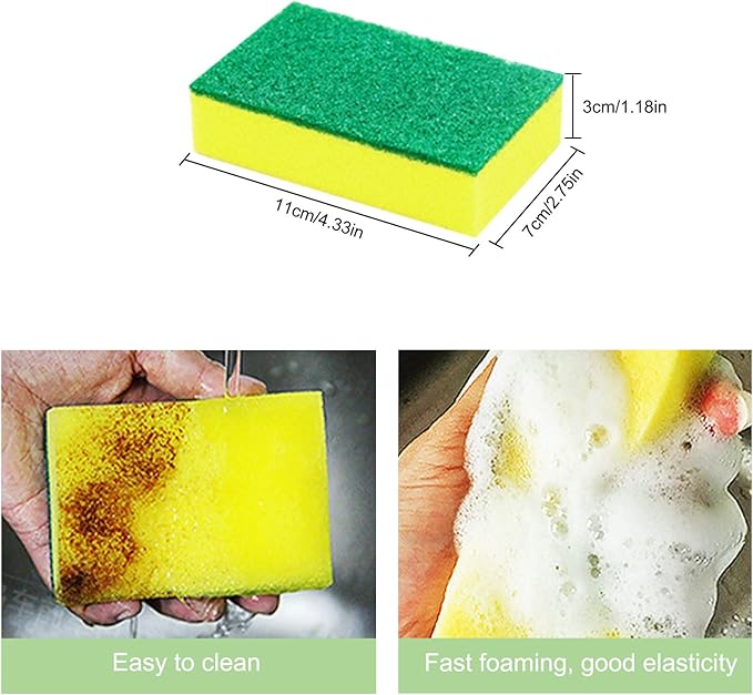 30 Pack Sponge Individually Wrapped, Non Scratch Scrouing Sponges - Image 2
