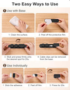 6 Pack Magnetic Cable Clips, Laitver Cord Organizer Holder Strong Adhesive Desk - Image 2
