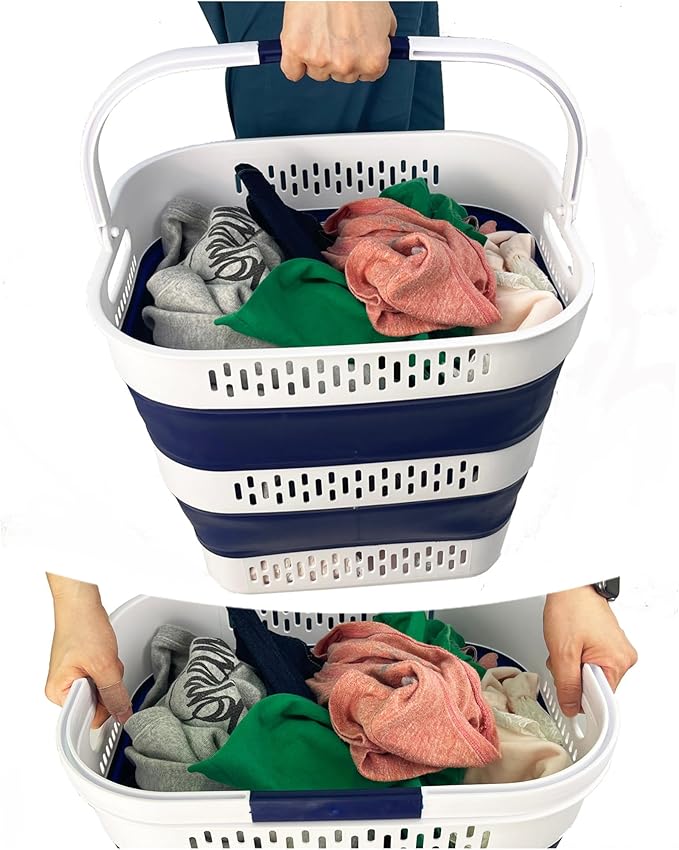 SAMMART 38L Collapsible Plastic Laundry Basket - Image 7